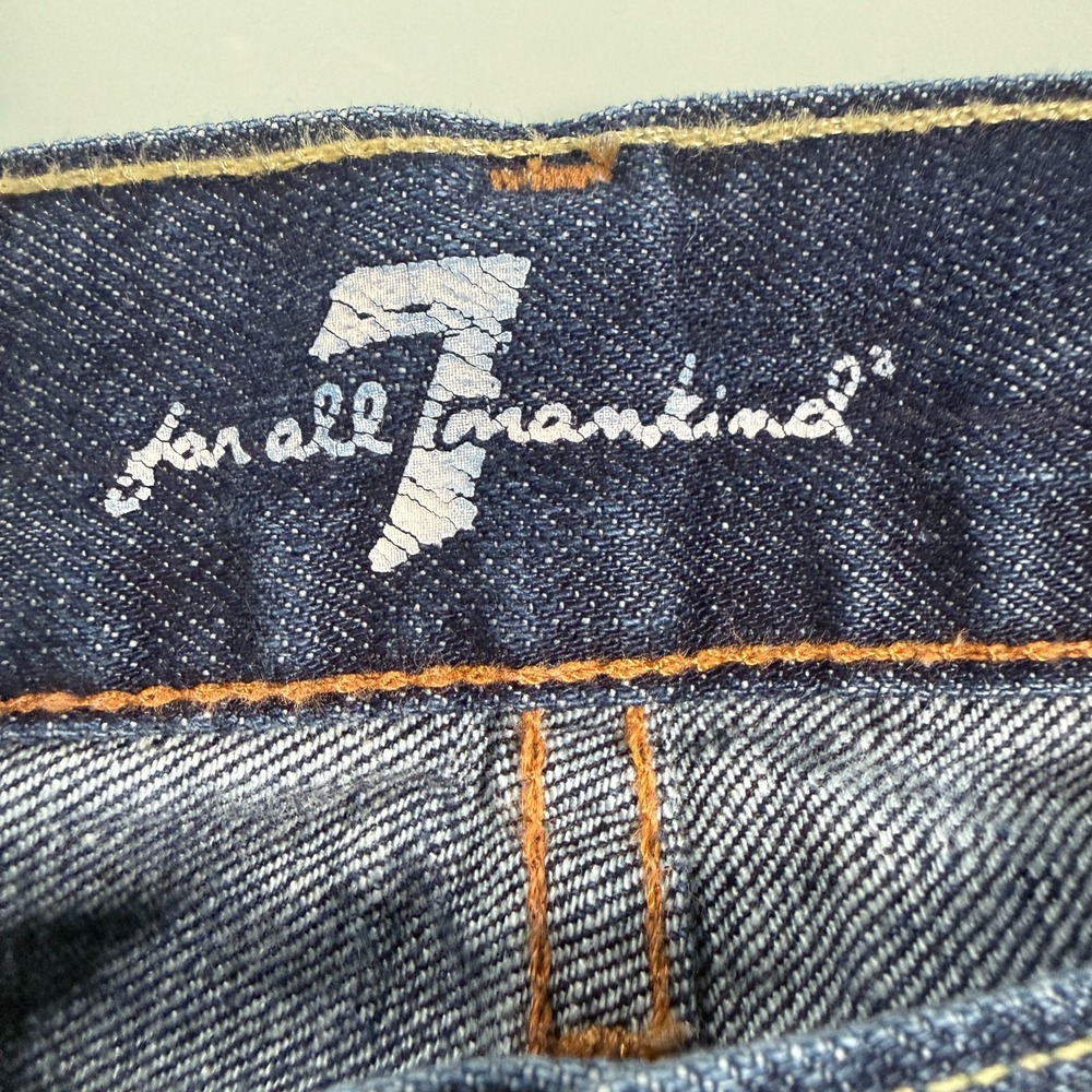 7 For All Mankind Carsen Jeans Mens 36x32 Striaght Leg Blue Denim USA 7FAM - Picture 5 of 16